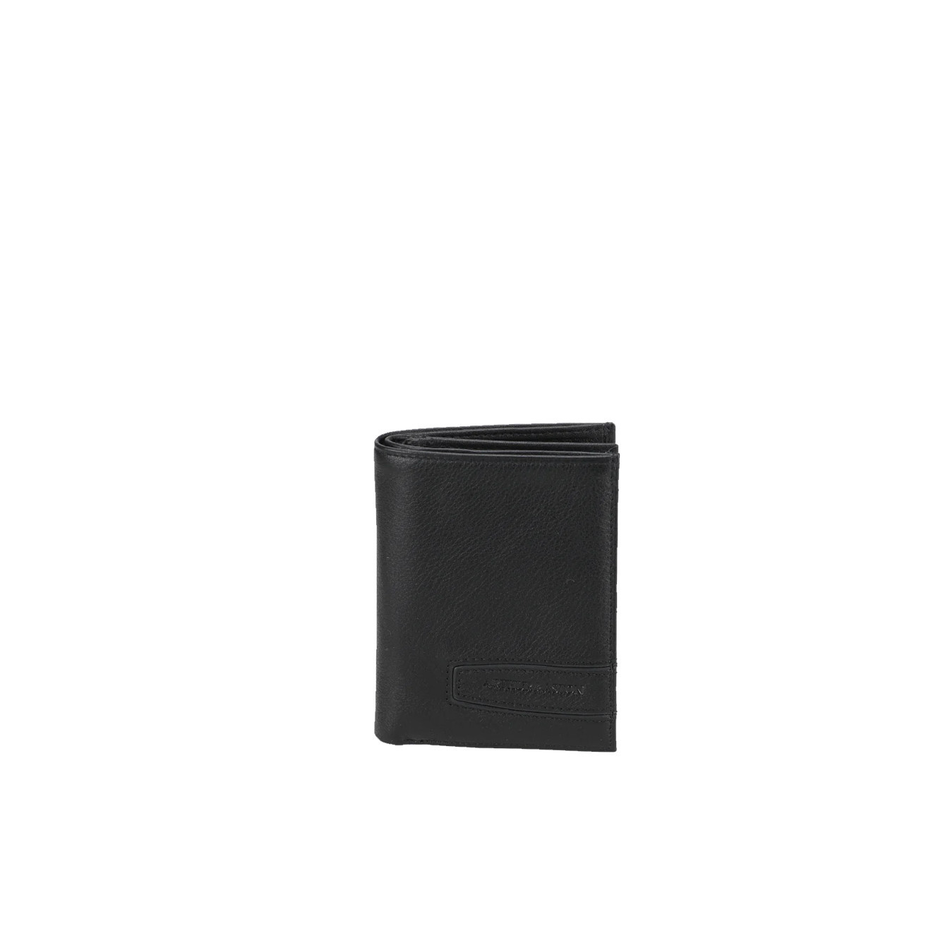Arthur & Aston Léon RFID Vertical Leather Wallet in Black