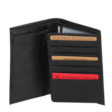 Arthur & Aston Léon Large Vertical RFID Leather Wallet