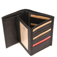 Arthur & Aston Louis Grand Wallet 4 Flaps 94-424 Black