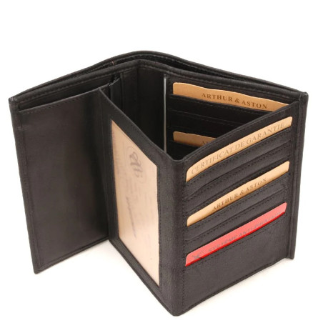 Arthur & Aston Louis Grand Wallet 4 Flaps 94-424 Black