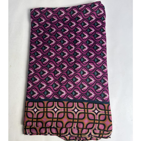Atoll Palm Funky Scarf with Colorful Patterns Light Brown