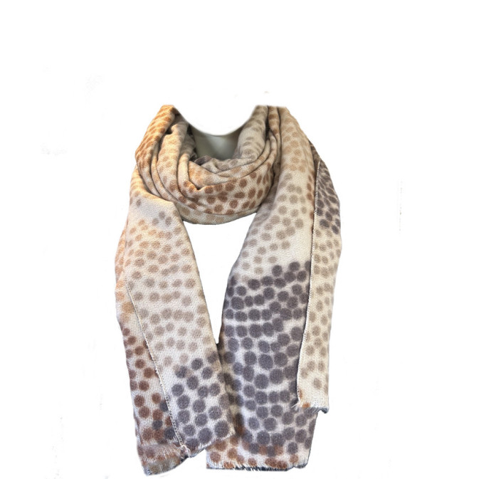 Atoll Palm Colorful Bubbles Scarf Light Brown