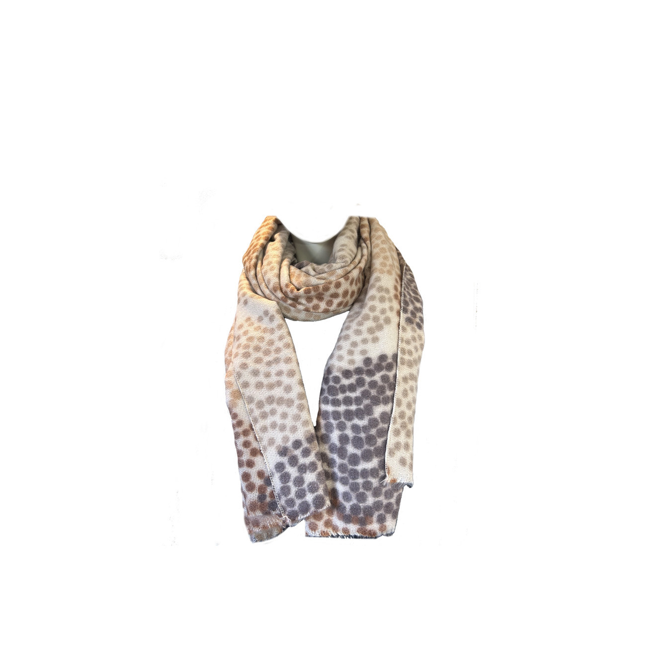 Atoll Palm Colorful Bubbles Scarf Light Brown