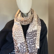 Atoll Palm Colorful Bubbles Scarf Light Brown