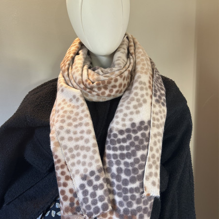 Atoll Palm Colorful Bubbles Scarf Light Brown