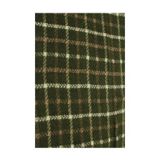 Atoll Palm Forest Striped Checkered Scarf Dark Green