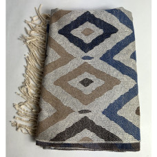 Atoll Palm Diamond Ball Scarf Dark Blue