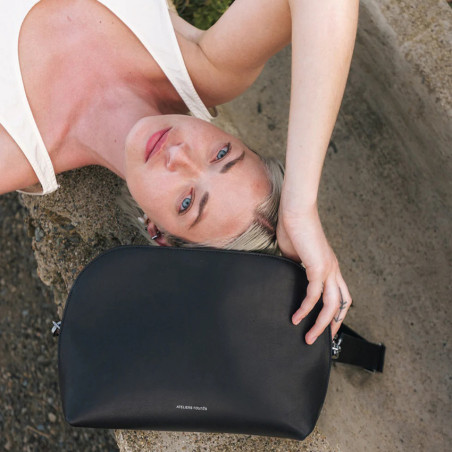 Ateliers Fourès Odyssée Large Format Crossbody Bag H749 Black