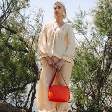 Ateliers Fourès Odyssée Large Format Shoulder Bag H749 Orange