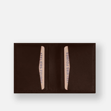 Ateliers Fourès Platon Card Holder H25X Coffee