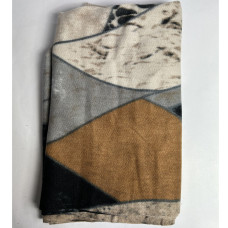 Atoll Palm Graphic Mix Scarf with Various Patterns Black