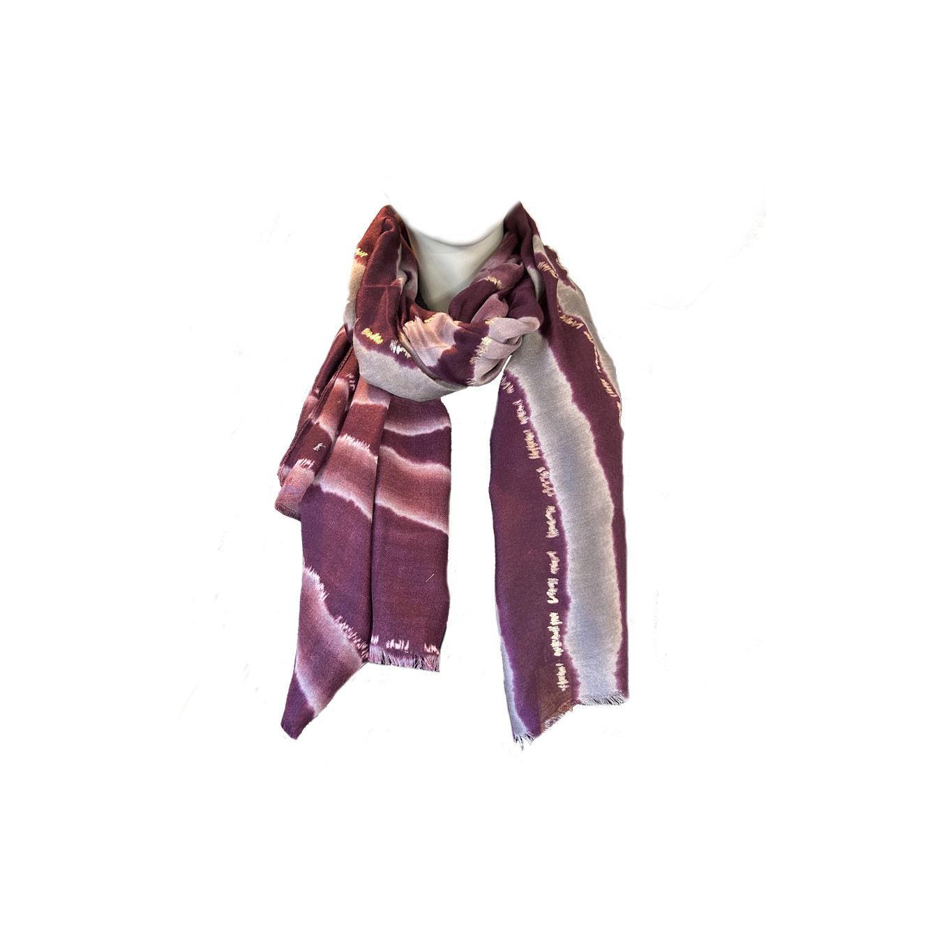 Atoll Palme Sable & Soie Foulard Epais Rouge Foncé