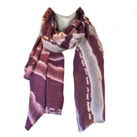 Atoll Palm Sand & Silk Thick Scarlet Red Scarf