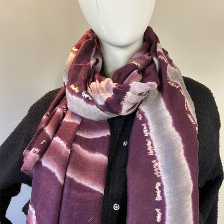 Atoll Palm Sand & Silk Thick Scarlet Red Scarf