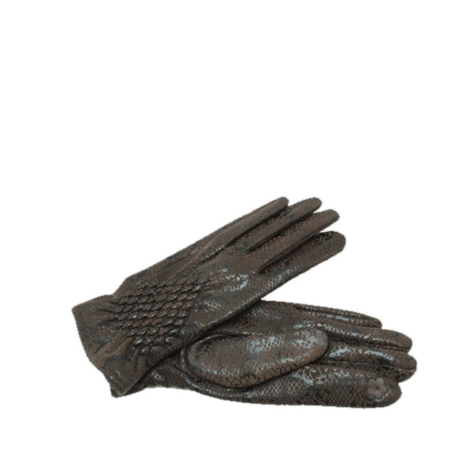 Atoll Palme Eclat Python Gants Imprimé Python Marron Foncé