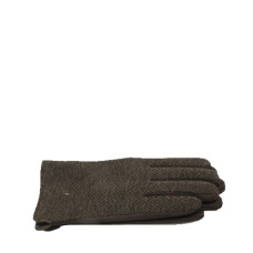 Atoll Palm Winter Refinement Suede Effect Dark Brown Gloves