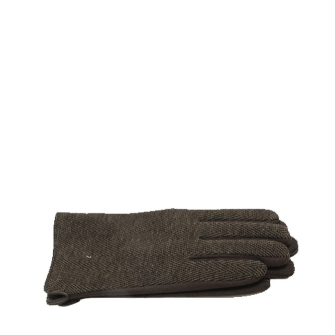 Atoll Palm Winter Refinement Suede Effect Dark Brown Gloves