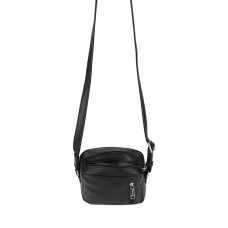 Arthur et Aston Ange Pochette Bandoulière En Cuir S Noir ouvert