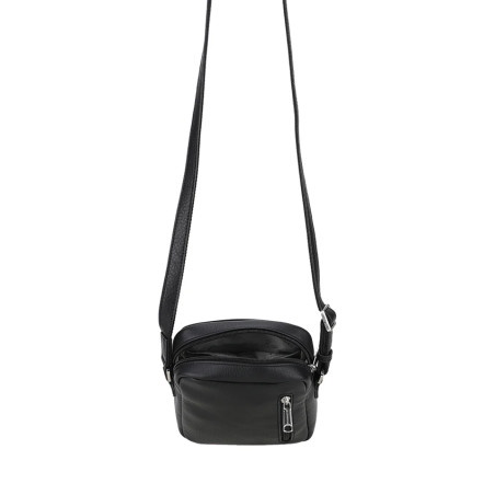 Arthur et Aston Ange Pochette Bandoulière En Cuir S Noir ouvert