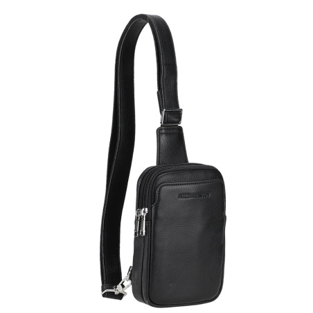 Arthur et Aston Ange Sac Holster En Cuir M 2 Compartiments Noir côté