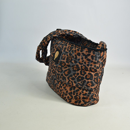 Le Voyage En Panier Carlifauve Trotteur Doudoune Leopard Camel Bag