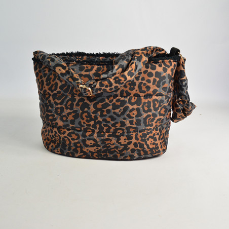 Le Voyage En Panier Carlifauve Trotteur Doudoune Leopard Camel Bag