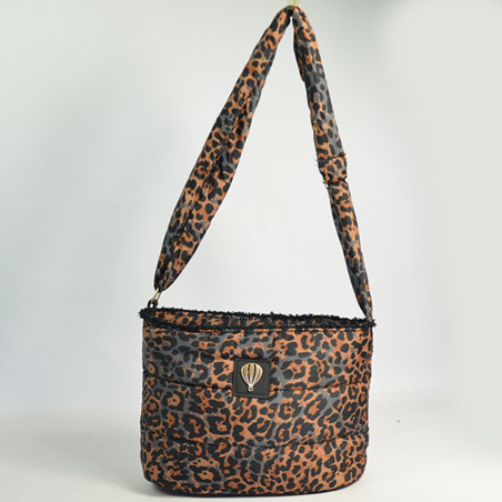 Le Voyage En Panier Carlifauve Trotteur Doudoune Leopard Camel Bag