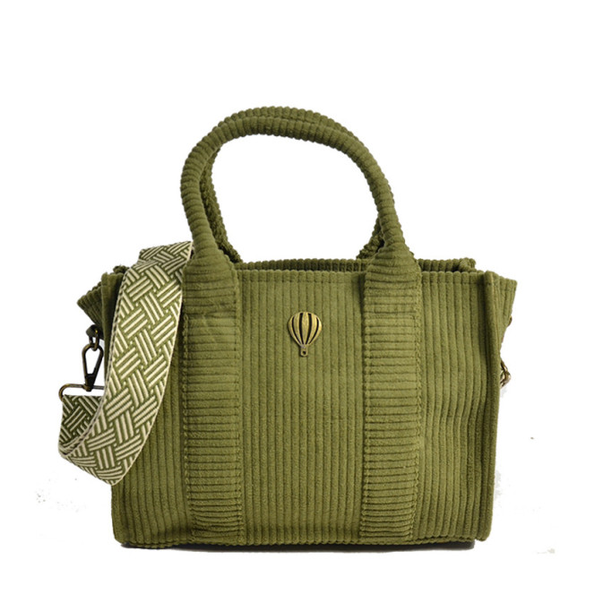 Le Voyage en Panier Duvida Mini Sac A Main Velours Kaki