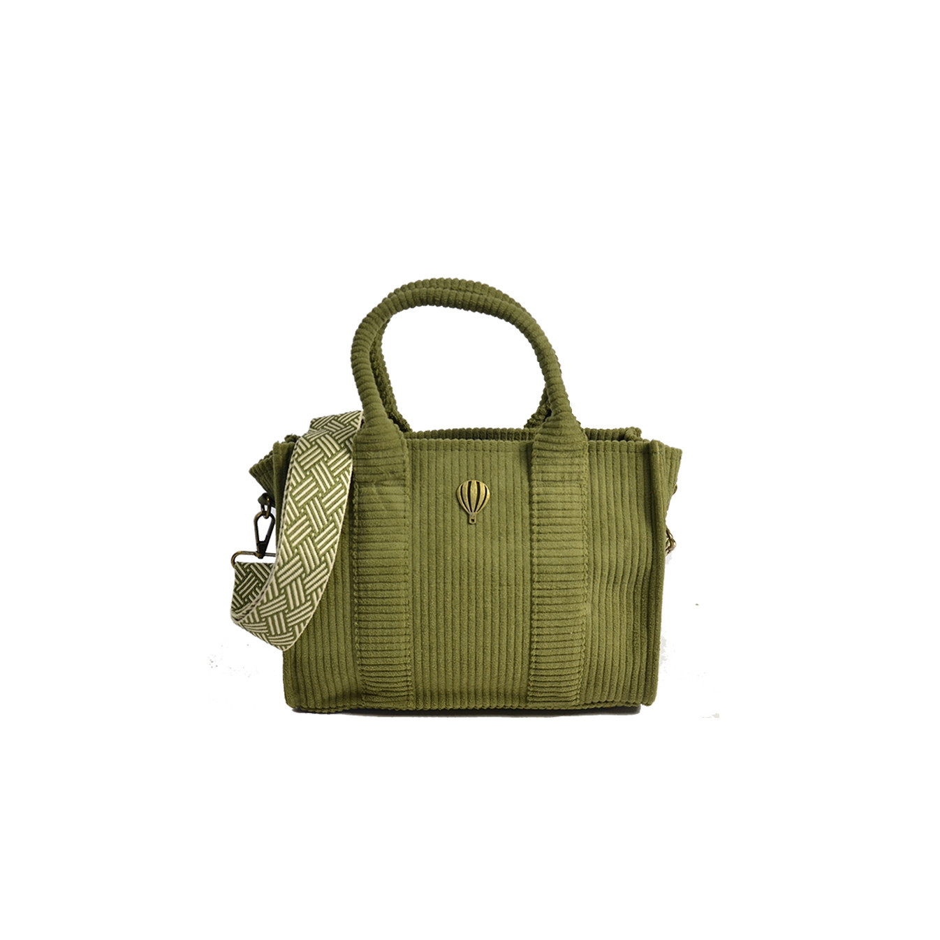 Le Voyage en Panier Duvida Mini Handbag Velvet Khaki