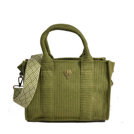 Le Voyage en Panier Duvida Mini Handbag Velvet Khaki