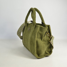 Le Voyage en Panier Duvida Mini Handbag Velvet Khaki