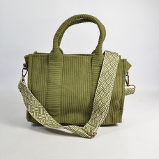 Le Voyage en Panier Duvida Mini Handbag Velvet Khaki