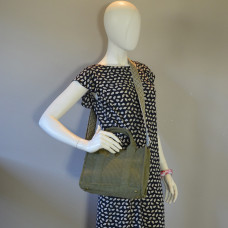Le Voyage en Panier Duvida Mini Handbag Velvet Khaki