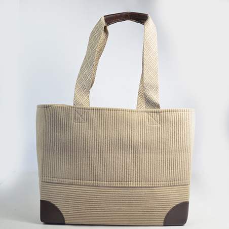 Le Voyage en Panier Duviner Cabas M Velours Beige DOS