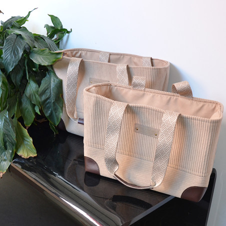 Le Voyage en Panier Duviner Cabas M Velvet Beige