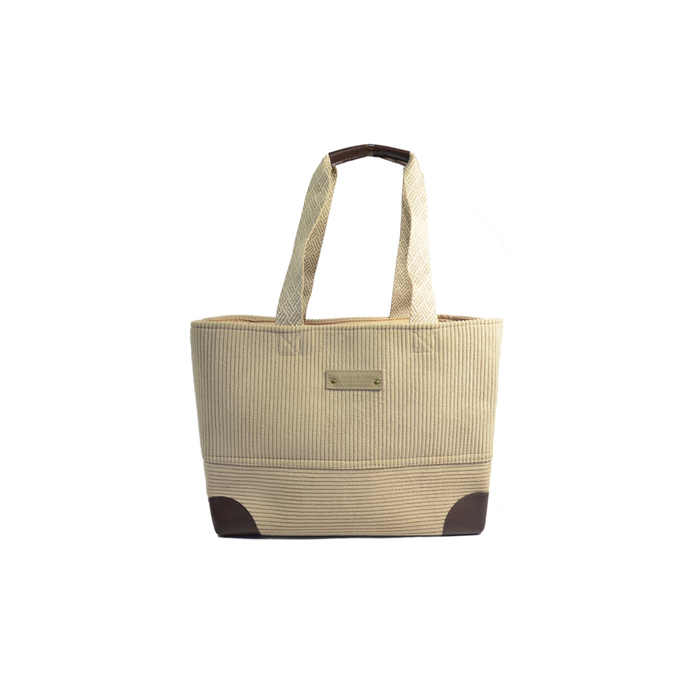 Le Voyage en Panier Duviner Cabas M Velours Beige