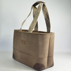 Le Voyage en Panier Duviner Cabas S Velours Taupe cote