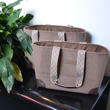 Le Voyage en Panier Duviner Cabas S Velvet Taupe