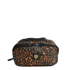 Le Voyage En Panier Fauvette Toiletry Bag Doudoune Leopard Camel