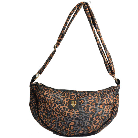 Le Voyage En Panier Fauvi Sac Besace Doudoune Léopard Camel