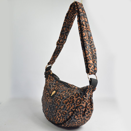 Le Voyage En Panier Fauvi Sac Besace Doudoune Léopard Camel