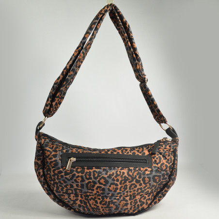 Le Voyage En Panier Fauvi Sac Besace Doudoune Léopard Camel