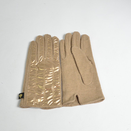 Le Voyage En Panier Manille Gloves TU Taupe Gold