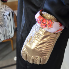 Le Voyage En Panier Manille Gloves TU Taupe Gold