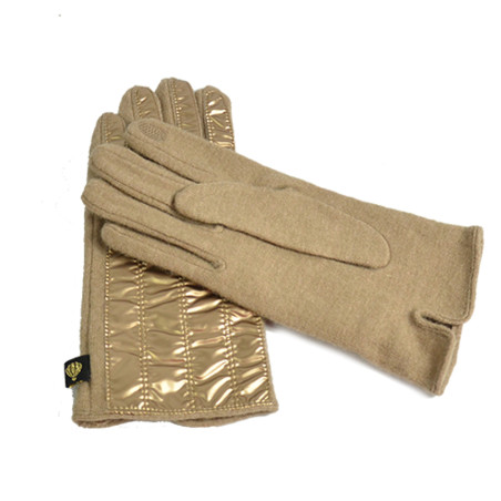 Le Voyage En Panier Manille Gloves TU Taupe Gold