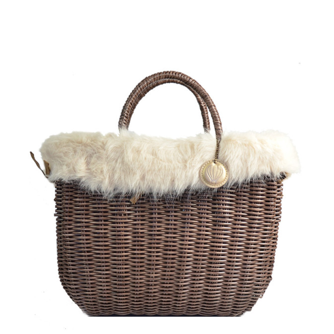 Le Voyage en Panier Moscopelli Medium Cabas Beige