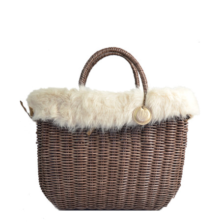 Le Voyage en Panier Moscopelli Medium Cabas Beige