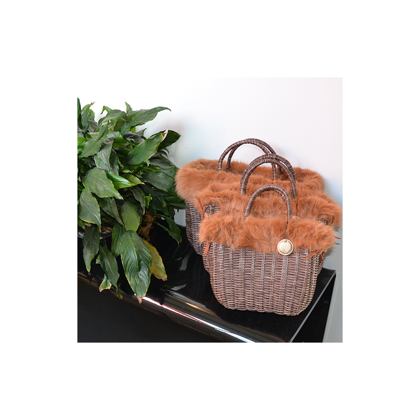 Le Voyage en Panier Moscopelli Small Camel Bag