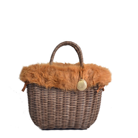 Le Voyage en Panier Moscopelli Small Camel Bag