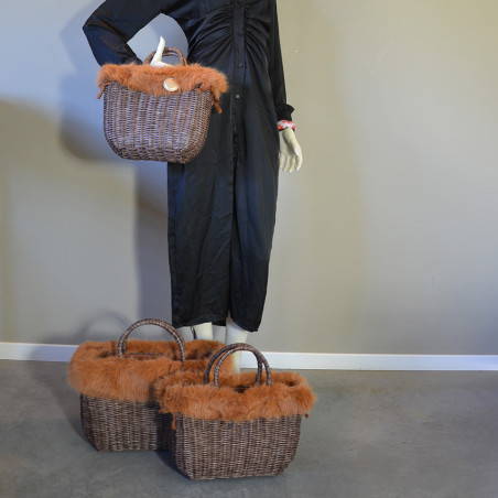 Le Voyage en Panier Moscopelli Small Camel Bag